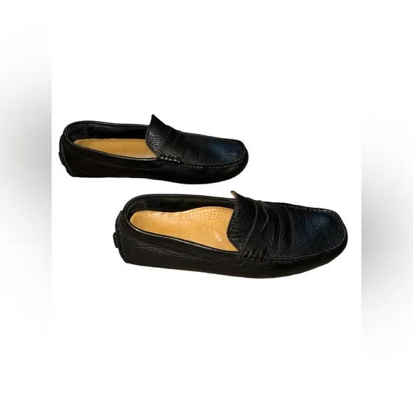 Cole Haan Howland Men's Black Penny Loafers Tumbled Leather Slip On