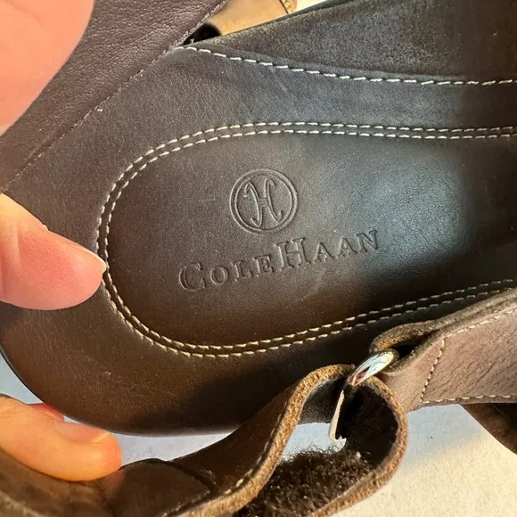 Cole Haan Leather Sandals Comfort Adjustable Straps Men's Size 13M Brown Summer