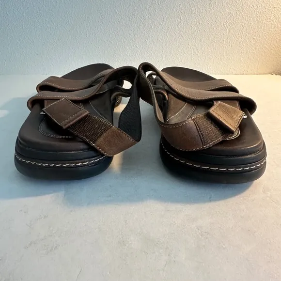 Cole Haan Leather Sandals Comfort Adjustable Straps Men's Size 13M Brown Summer