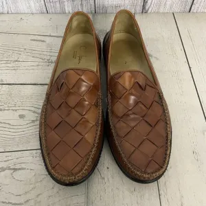 Cole Haan Loafers Men's 9 M Brown Leather Woven Italy Slip On Casual Shoes