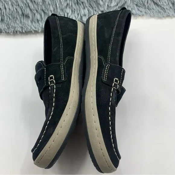 Cole Haan Loafers Shoes Mens Size 9 C30989 Claude Black Leather Driving Penny