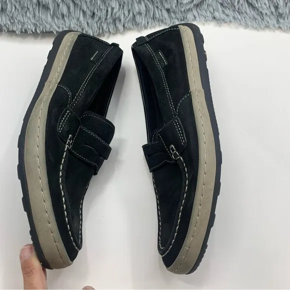 Cole Haan Loafers Shoes Mens Size 9 C30989 Claude Black Leather Driving Penny