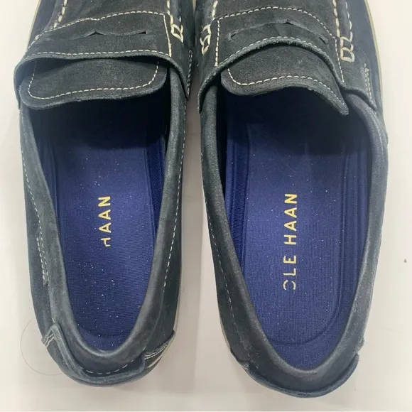 Cole Haan Loafers Shoes Mens Size 9 C30989 Claude Black Leather Driving Penny
