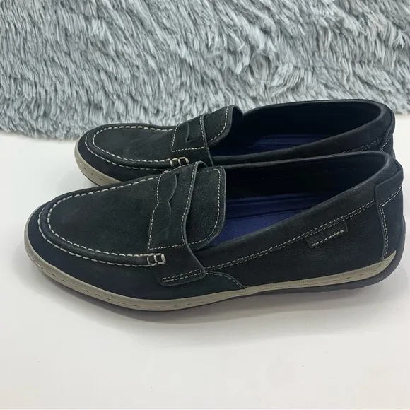 Cole Haan Loafers Shoes Mens Size 9 C30989 Claude Black Leather Driving Penny