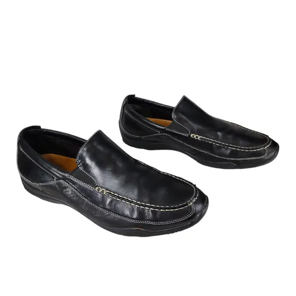 Cole Haan Loafers sz 12M Mens Trucker Venetian Driving Slip On Leather Black
