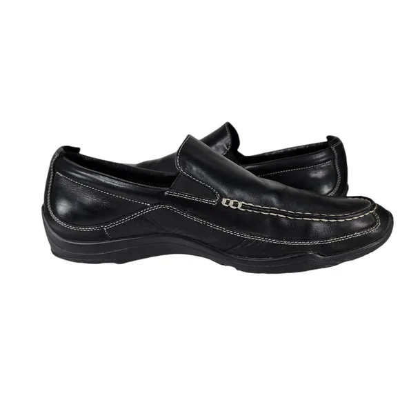 Cole Haan Loafers sz 12M Mens Trucker Venetian Driving Slip On Leather Black