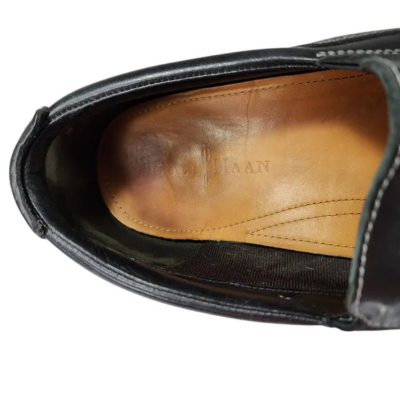 Cole Haan Loafers sz 12M Mens Trucker Venetian Driving Slip On Leather Black