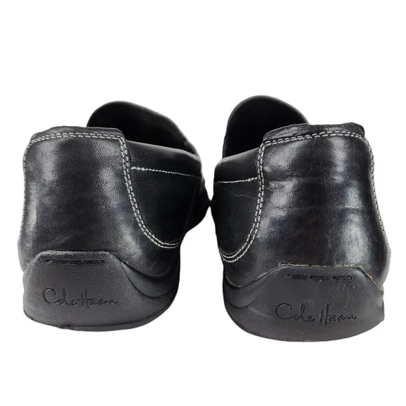 Cole Haan Loafers sz 12M Mens Trucker Venetian Driving Slip On Leather Black