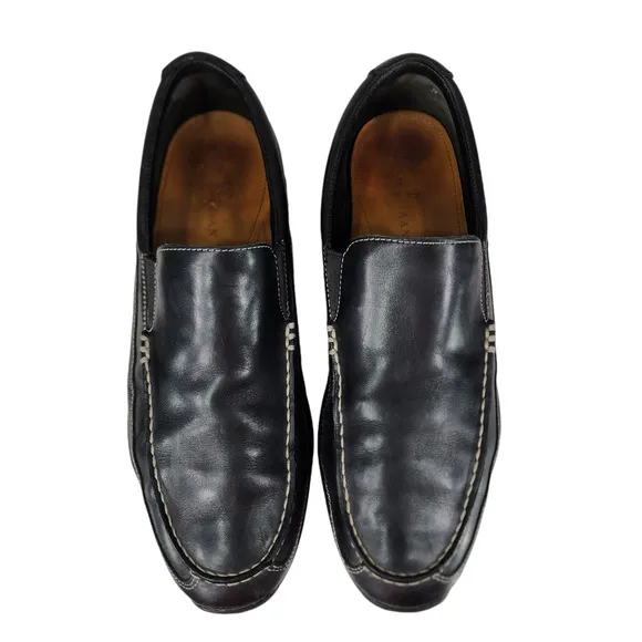 Cole Haan Loafers sz 12M Mens Trucker Venetian Driving Slip On Leather Black