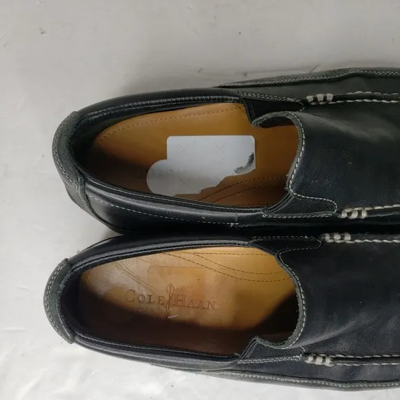 Cole Haan Men's Black Leather Slip On Moc‎ Toe Driving Loafers C08039 Sz 8.5W