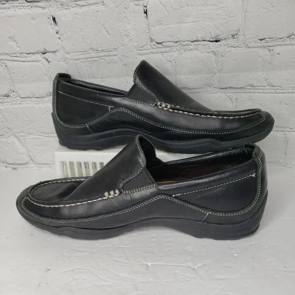 Cole Haan Men's Black Leather Slip On Moc‎ Toe Driving Loafers C08039 Sz 8.5W