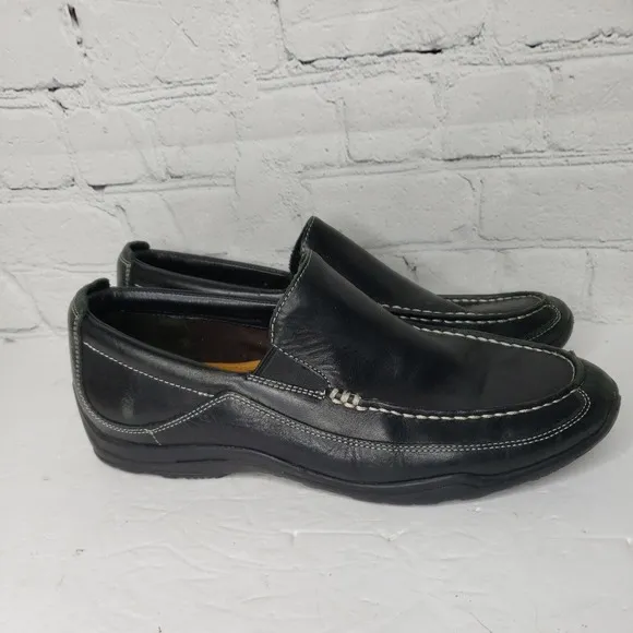 Cole Haan Men's Black Leather Slip On Moc‎ Toe Driving Loafers C08039 Sz 8.5W