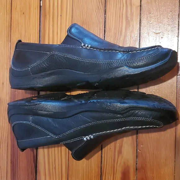 Cole Haan Nike Air Black Leather Slip - On, Loafers Driving Shoes Size 8…