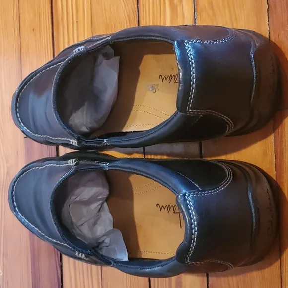 Cole Haan Nike Air Black Leather Slip - On, Loafers Driving Shoes Size 8…