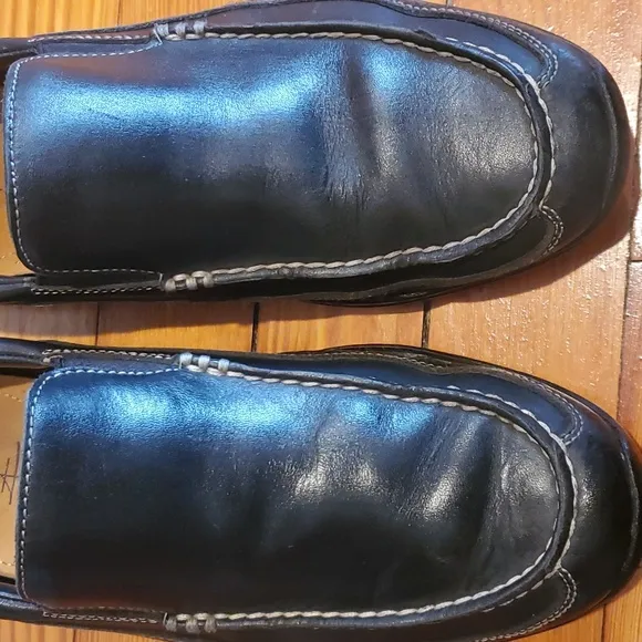 Cole Haan Nike Air Black Leather Slip - On, Loafers Driving Shoes Size 8…