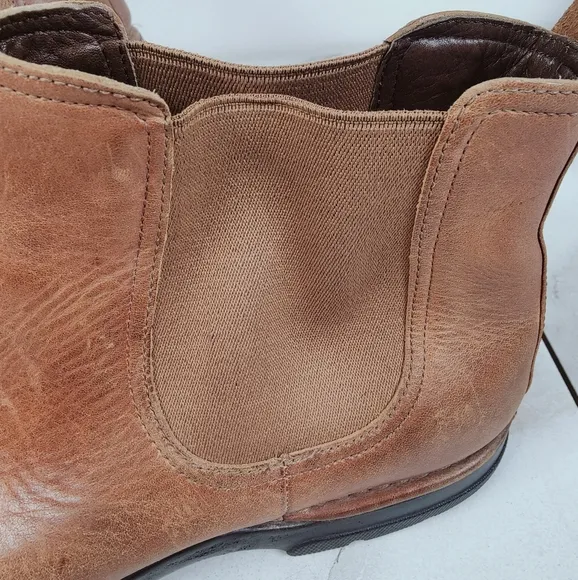 Cole Haan Nike Air Men's Cognac Leather Pull On Chelsea Chukka Ankle Boots, 11.5