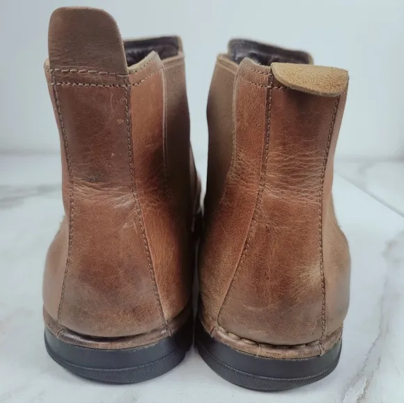 Cole Haan Nike Air Men's Cognac Leather Pull On Chelsea Chukka Ankle Boots, 11.5