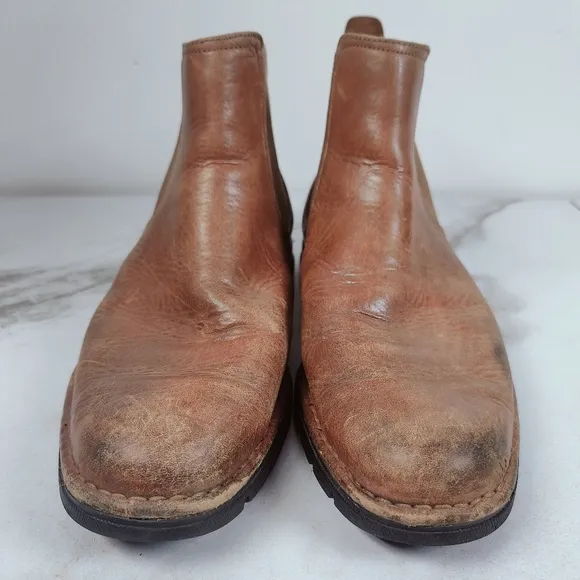 Cole Haan Nike Air Men's Cognac Leather Pull On Chelsea Chukka Ankle Boots, 11.5