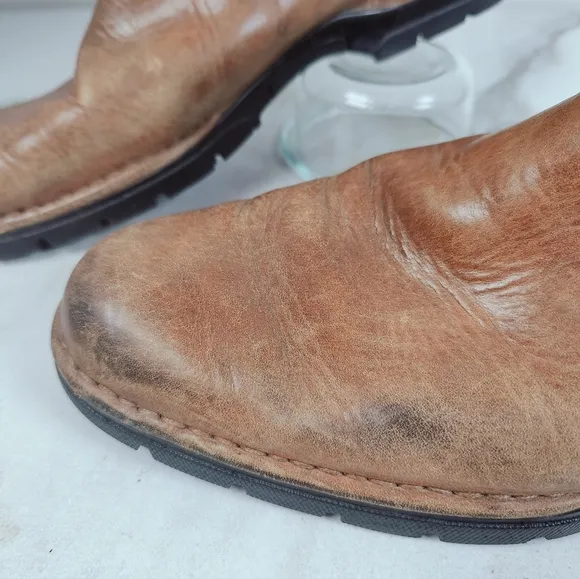Cole Haan Nike Air Men's Cognac Leather Pull On Chelsea Chukka Ankle Boots, 11.5