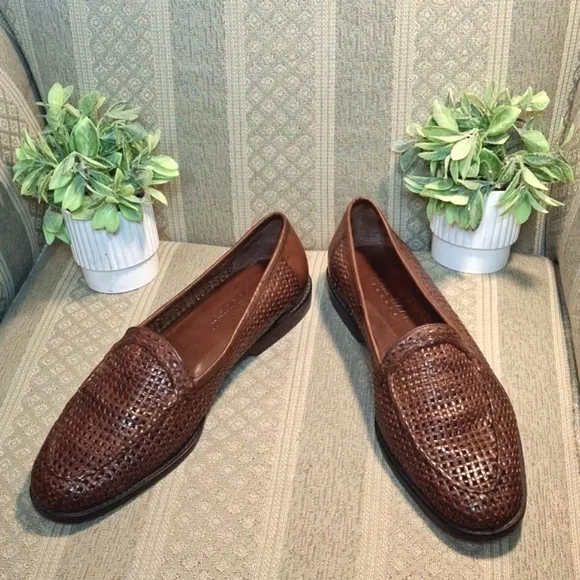 Cole Haan Resort Woven Leather Slip On Loafers