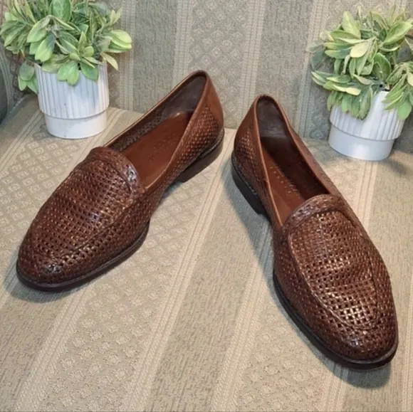 Cole Haan Resort Woven Leather Slip On Loafers