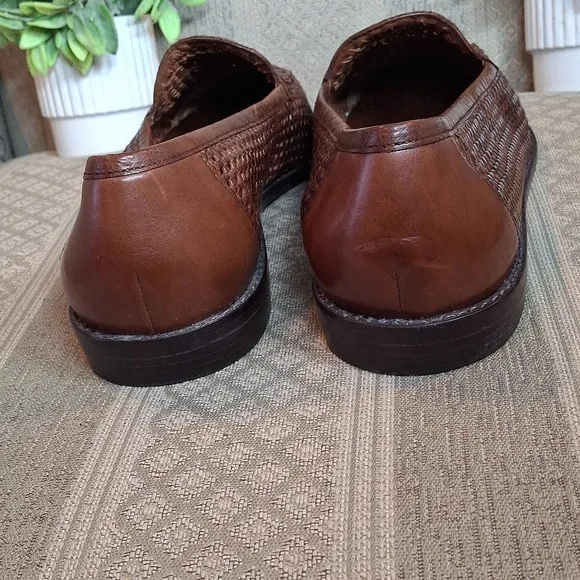 Cole Haan Resort Woven Leather Slip On Loafers
