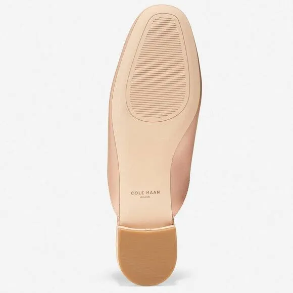 Cole Haan Ryan Mule In Mahogany Rose Leather Python Mules Flats Slide Sandals