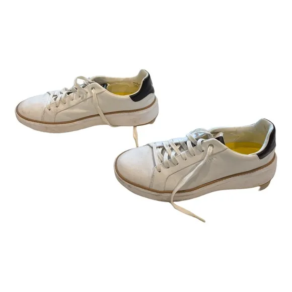 COLE HAAN White Minimalist Low-Top Sneakers