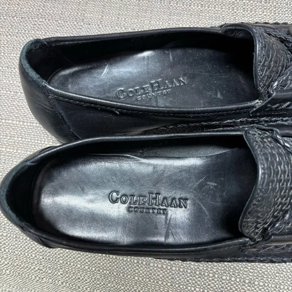 Cole Haan Women’s Black Leather Loafers with Tassels 7 1/2