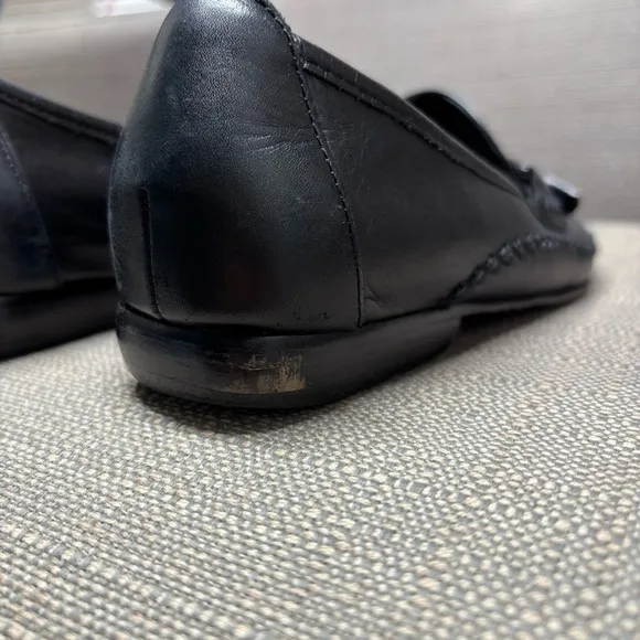 Cole Haan Women’s Black Leather Loafers with Tassels 7 1/2