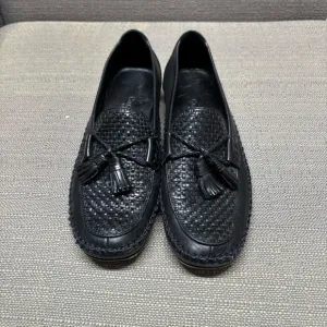 Cole Haan Women’s Black Leather Loafers with Tassels 7 1/2