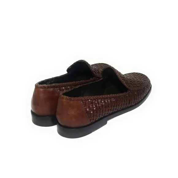 COLE HAAN Womens Dark Woven Flats Loafers 7.5