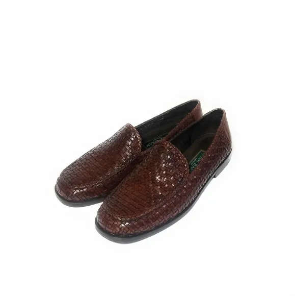 COLE HAAN Womens Dark Woven Flats Loafers 7.5