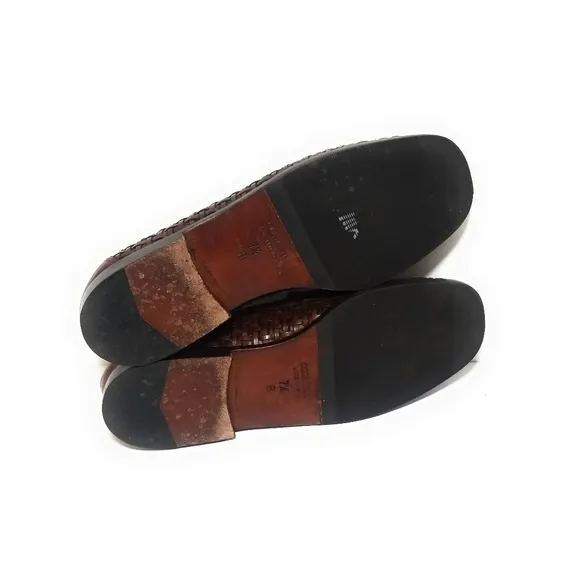COLE HAAN Womens Dark Woven Flats Loafers 7.5