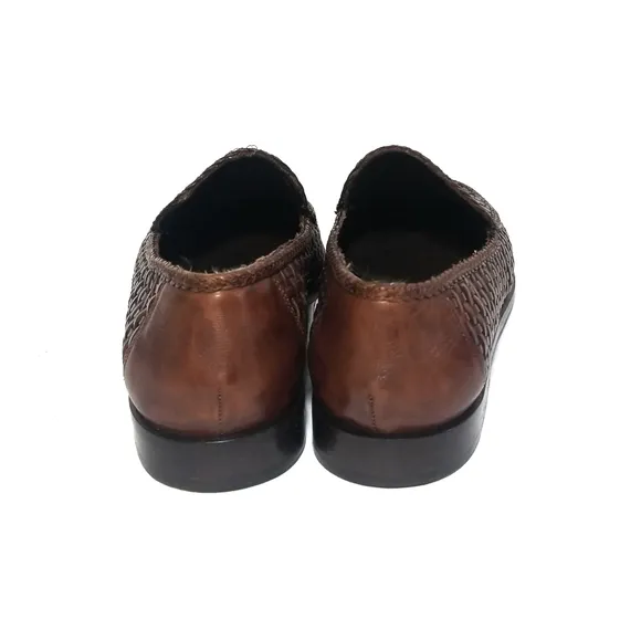 COLE HAAN Womens Dark Woven Flats Loafers 7.5