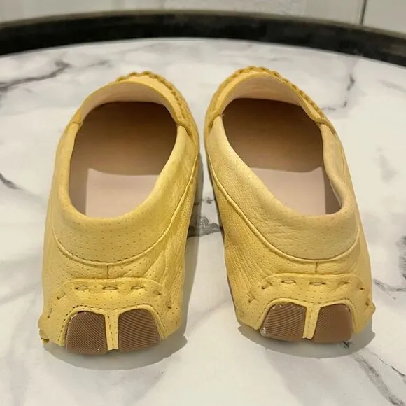 Cole Haan Women's Evelyn Driver in Sunset Gold Suede Loafers/Flats Sz. 6.5