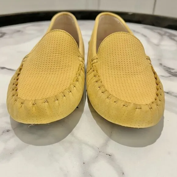 Cole Haan Women's Evelyn Driver in Sunset Gold Suede Loafers/Flats Sz. 6.5