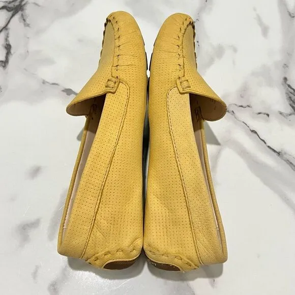 Cole Haan Women's Evelyn Driver in Sunset Gold Suede Loafers/Flats Sz. 6.5
