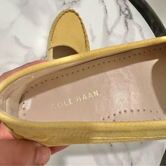 Cole Haan Women's Evelyn Driver in Sunset Gold Suede Loafers/Flats Sz. 6.5