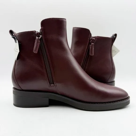 Cole Haan Womens River Chelsea Bootie 8 WIDE Dark Brown Leather Waterproof NIB