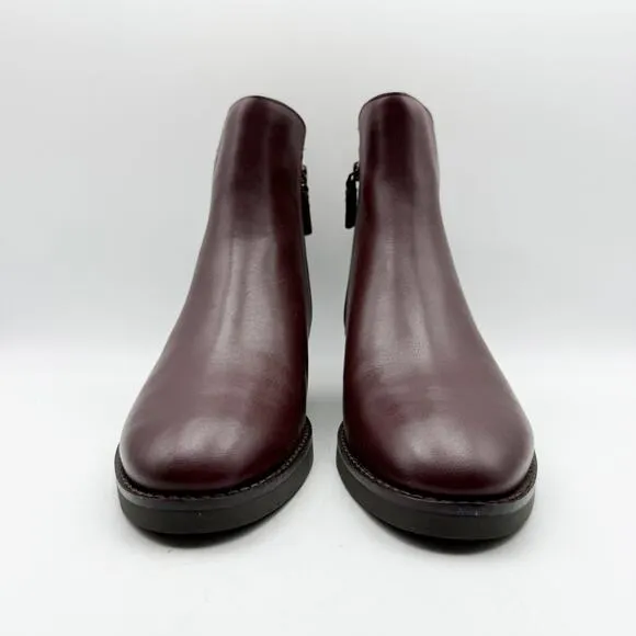 Cole Haan Womens River Chelsea Bootie 8 WIDE Dark Brown Leather Waterproof NIB