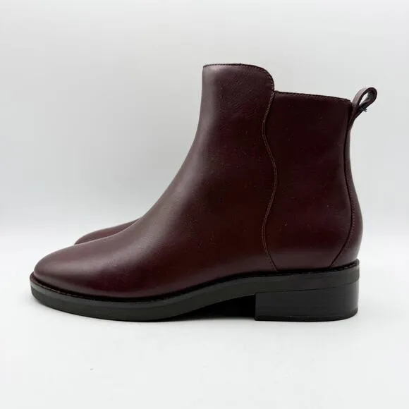 Cole Haan Womens River Chelsea Bootie 8 WIDE Dark Brown Leather Waterproof NIB
