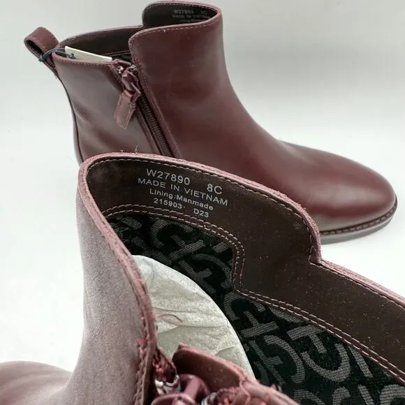 Cole Haan Womens River Chelsea Bootie 8 WIDE Dark Brown Leather Waterproof NIB