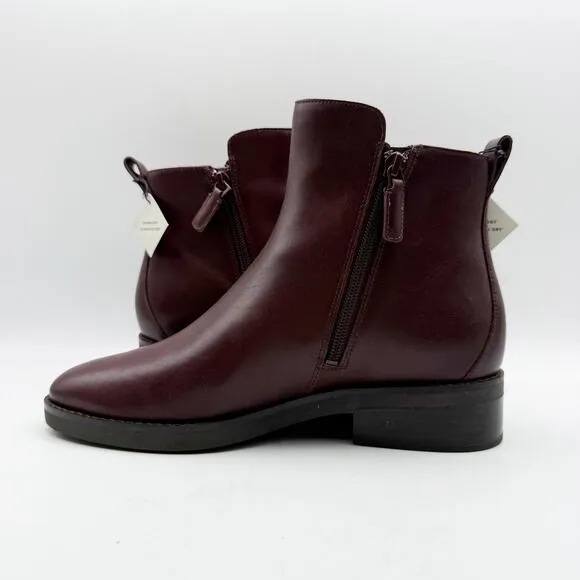 Cole Haan Womens River Chelsea Bootie 8 WIDE Dark Brown Leather Waterproof NIB