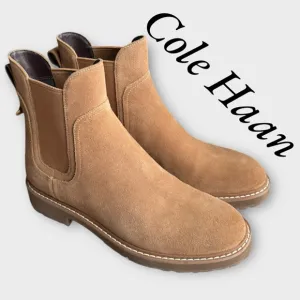 Cole Haan women’s size 7B camel colored Chelsea boots.