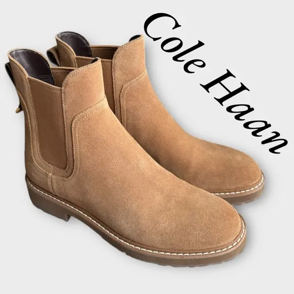 Cole Haan women’s size 7B camel colored Chelsea boots.