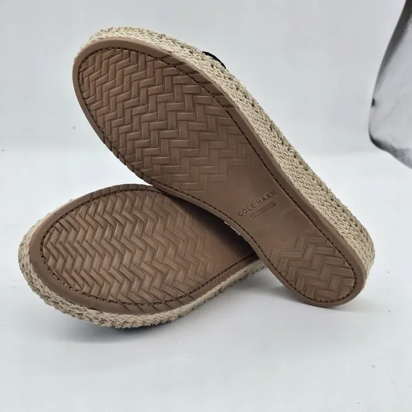 Cole Haan Womens Zerogrand Cloudfeel Sandals Espadrille Slide Black Size 8.5