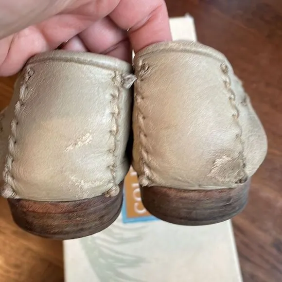 Cole Haan Resort Murano Sandstone leather woven toe slip on loafers