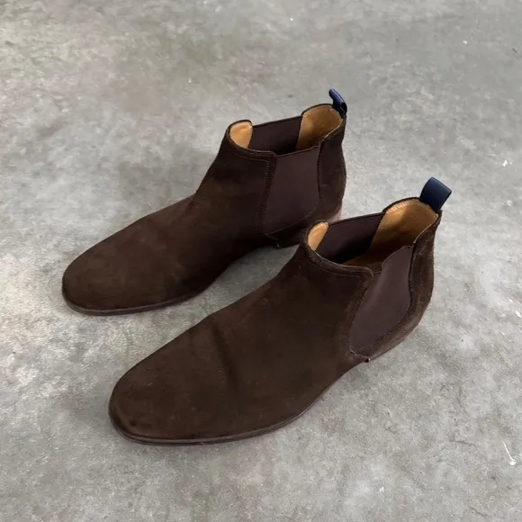 Combat‎ agent Toecap suede coffee suede Chelsea boot