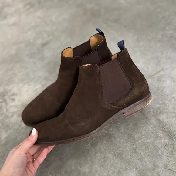 Combat‎ agent Toecap suede coffee suede Chelsea boot